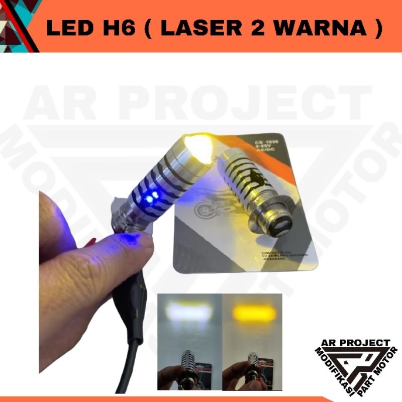 LAMPU LED H6 MATIC LASER 2 WARNA