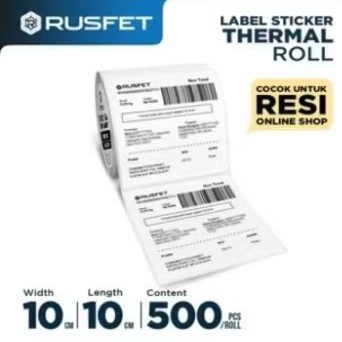 

Termurah Label sticker thermal / thermal roll / label resi 100x100 isi 500lembar