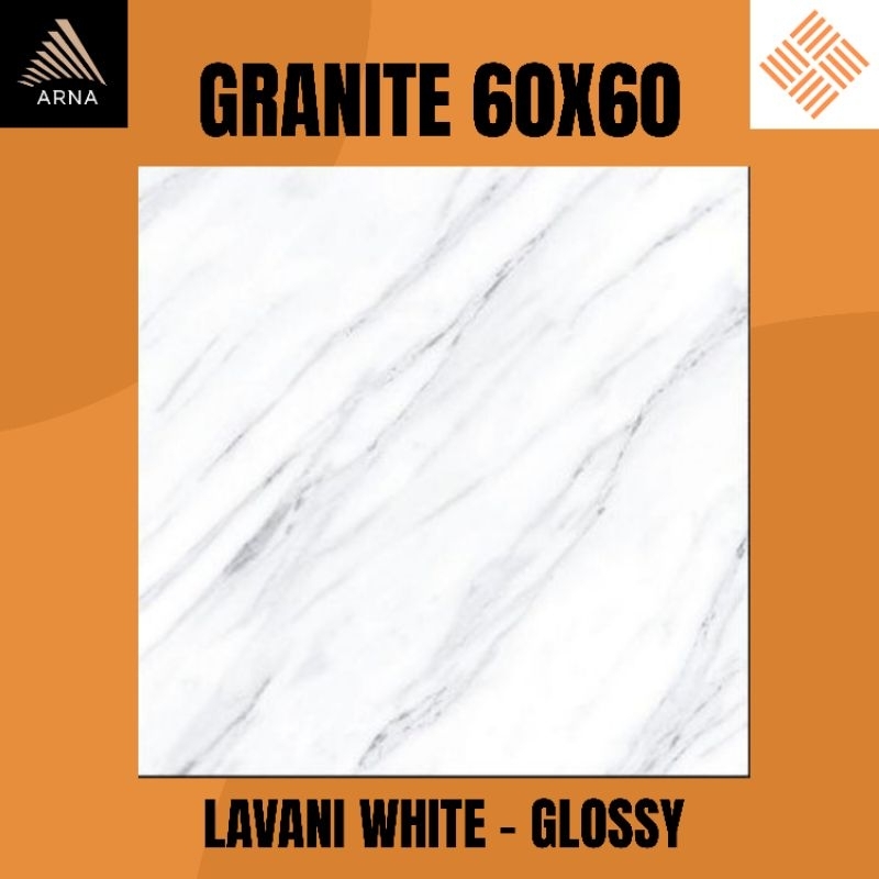 GRANITE LANTAI 60X60 LAVANI WHITE KW1 | GLOSSY | ARNA