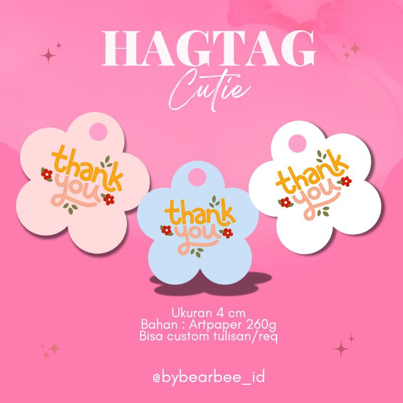 

HAGTAG Cutie Produk/Bisa Custom isi 20 pcs