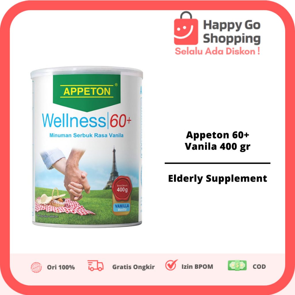 

Appeton 60+ Susu Kesehatan Lansia / Orang Tua Rasa Vanila 400 gr