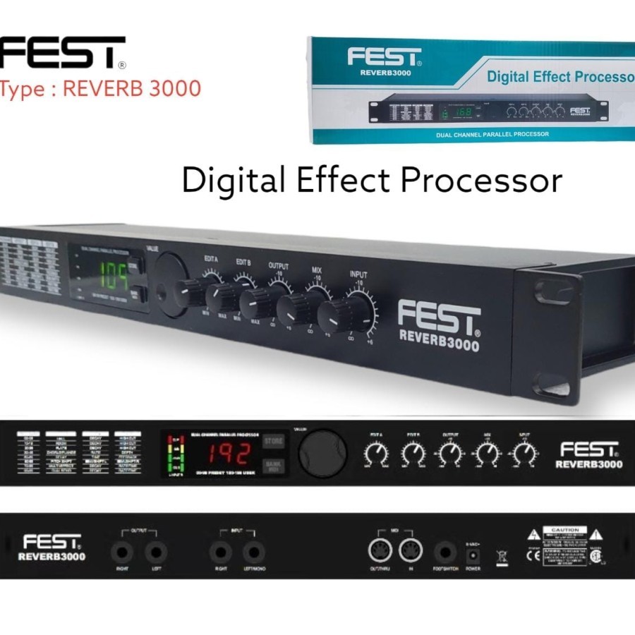 Efec Vokal Fest Reverb3000 Original Efek Vokal Reverb 3000