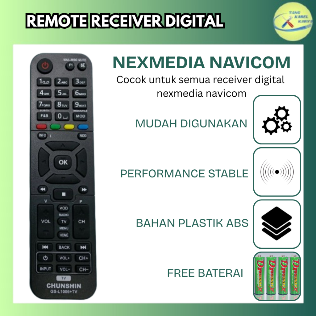 REMOTE REMOT RECEIVER DIGITAL NEXMEDIA/NAVICOM+ TV LCD LED