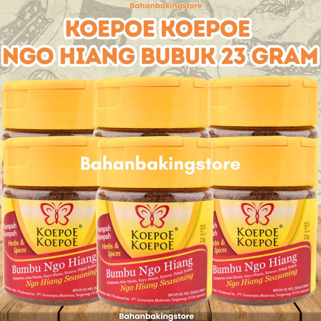 

KOEPOE KOEPOE NGO HIANG BUBUK 23 GRAM | NGOHIONG BUMBU REMPAH DAPUR INSTANT| NGO HIANG SEASONING 23GRAM | CHINESE FIVE SPICES
