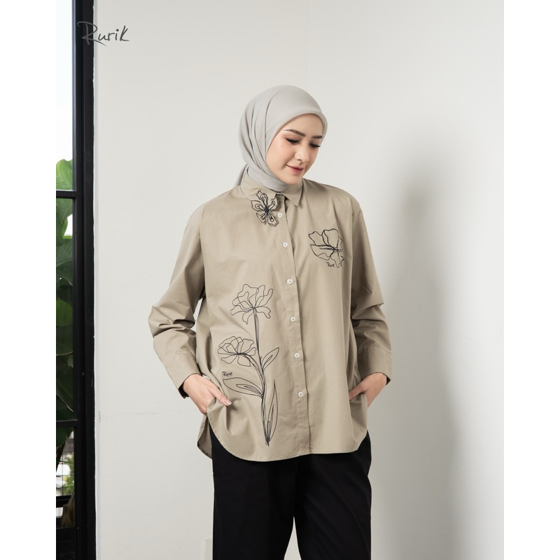 Rurik Kemeja Wanita Karla Embroidery Shirt