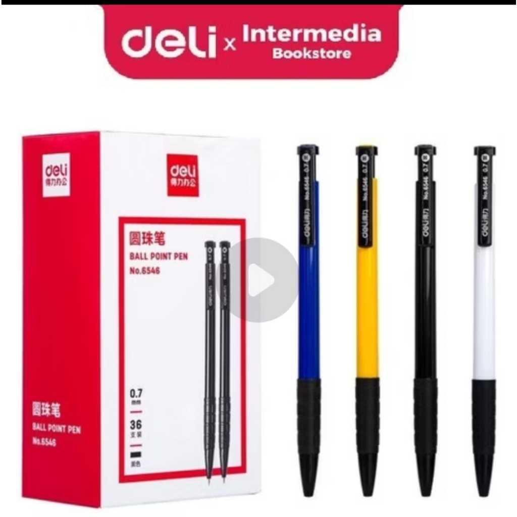 

Deli pulpen retractable isi tinta tebal 6546