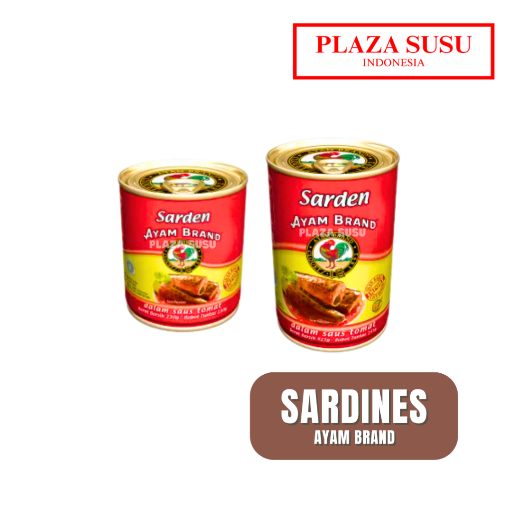 

IKAN SARDEN SAUCE ROMATO KALENG 230G/425G AYAM BRAND RASA SARDINES SAUS TOMAT