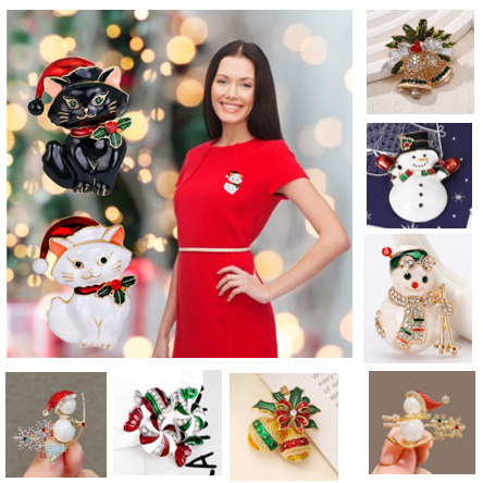 Kind of christmas brooch / Bros motif natal / bros fashion elegan