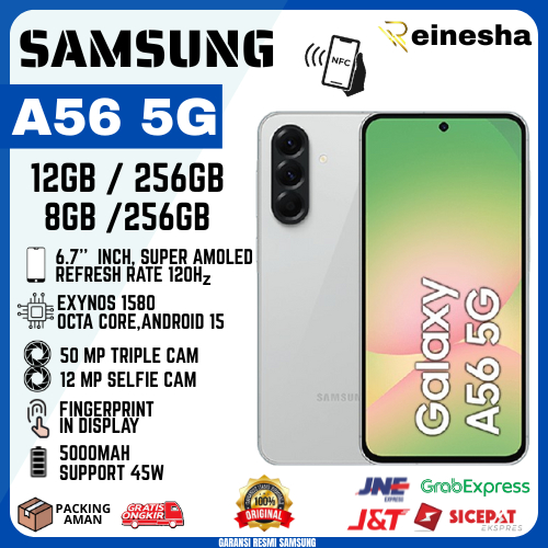 SAMSUNG A56 5G 12/256 GB GARANSI RESMI SAMSUNG ANDROID A56 5G 8/256 GB RAM GARANSI RESMI