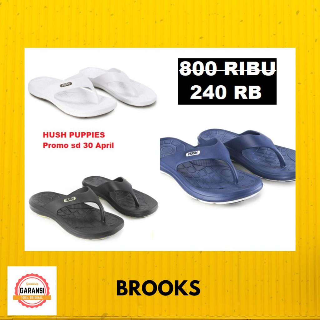 Sandal Hush Puppies pria seri BROOKS sale original 100%