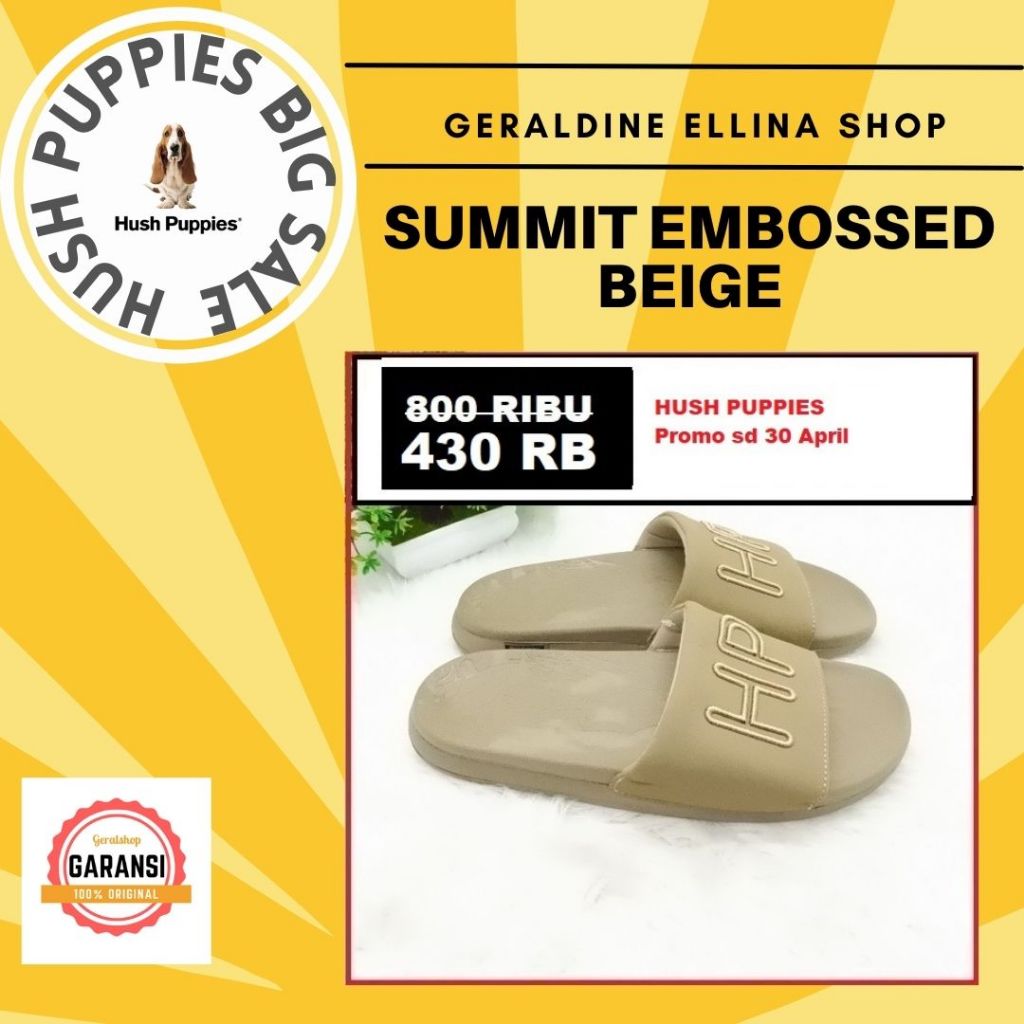 Sandal Pria Hush Puppies Original sale seri SUMMIT EMBOSSED