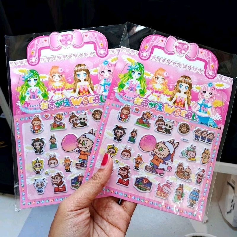 

J( J15 ) STIKER ANAK GAYA TAS/ STIKER ANAK LABUBU/ STIKER ANAK LUCU / HARGA UNTUK 1 LEMBAR