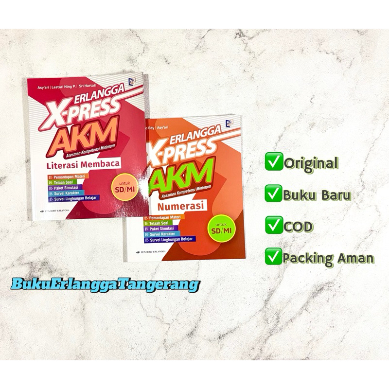ERLANGGA X-PRESS AKM SD/MI LITERASI / NUMERASI | PENERBIT ERLANGGA