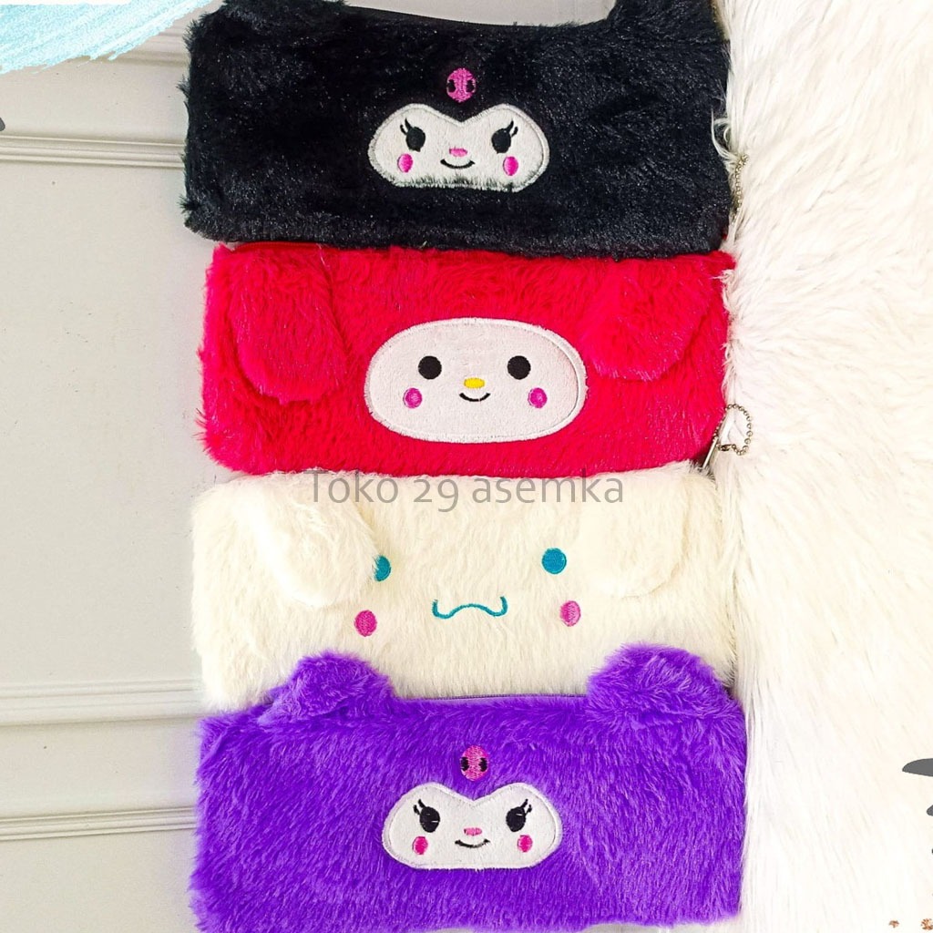 

KOTAK PENSIL SANRIO BULU PLUSHY PENCIL CASE PERLENGKAPAN SEKOLAH MURAH TERMURAH COD