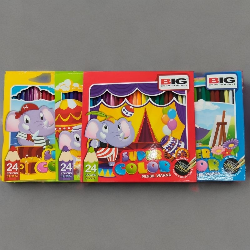 

Pensil Warna BIG Warna Set Lengkap 24 Color Panjang CP-5004
