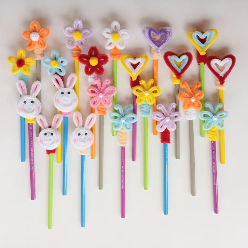 

Hiasan pensil / pensil hias lucu / pensil lucu / hiasan pensil kawat bulu / kawat bulu / pipe cleaner / mini gift/ souvenir / handmade