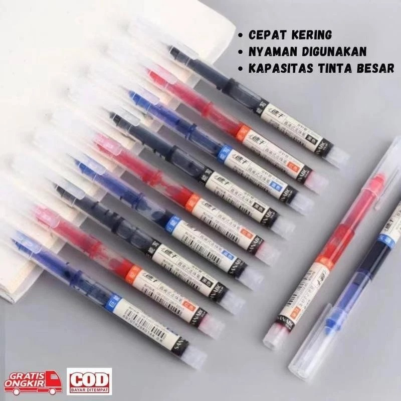 

(BISA COD) 50 PCS Pena Cairan Cepat Kering 0.5mm Pena Tanda Tangan Hitam untuk Alat Tulis Sekolah dan Perlengkapan Kantor - Stationery
