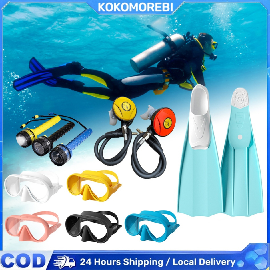 Professional Scuba Diving Snorkeling Set-Kaki Katak Sepatu Renang Snorkeling Diving Respirator-Nelay