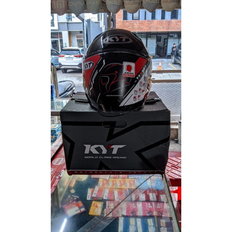 Helm KYT NFJ Black Plain - Hitam Glossy