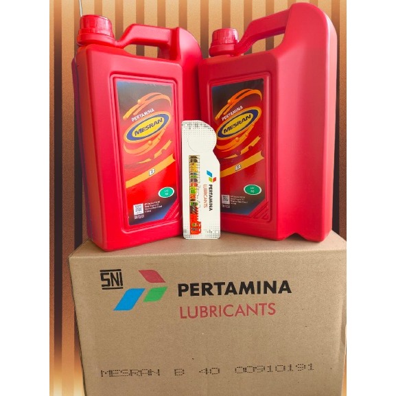 OLI MESRAN B SAE 40 5 LITER PERDUST ISI 4 GALON