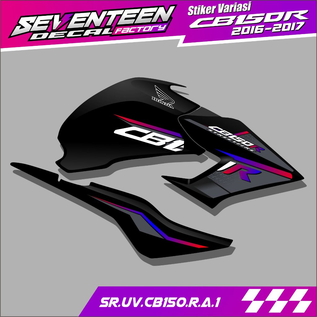 Striping transparan motor CB150R 2016,2017 lis stiker variasi motor CB150R 2016,2017