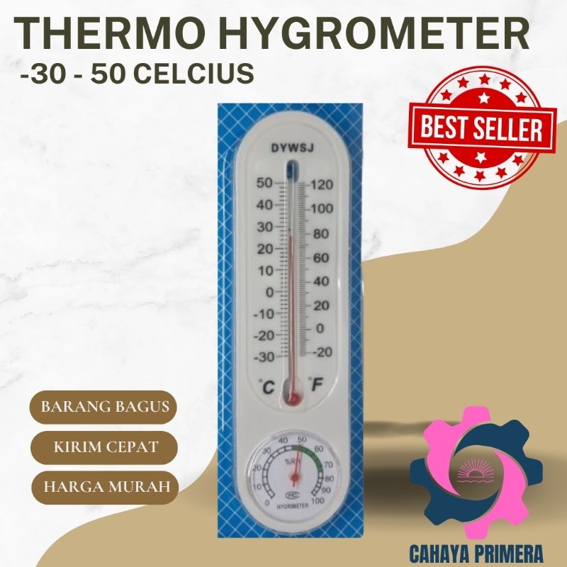 Thermometer hygrometer ruang termohigro analog raksa DYWSJ