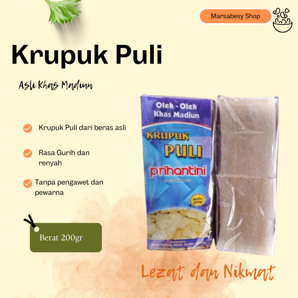 

NEW Krupuk Puli Beras Gurih Renyah Lempeng Kerupuk Nasi MURAH BERKUALITAS