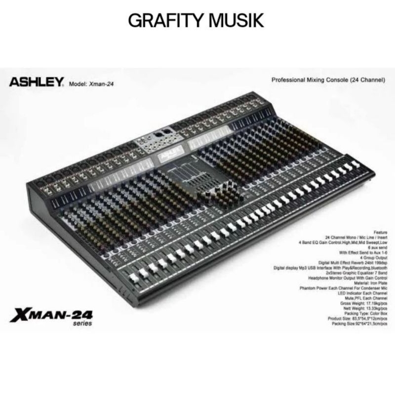 Mixer Analog Ashley XMan 24 / XMan24 / X Man 24 - 24 channel