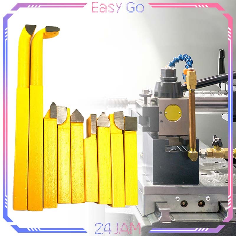 Isi 9pcs Pahat Bubut Potong 8×8mm Pahat Bubut Set Pahat Bubut Carbide Alat Pahat Kayu Turning Tool