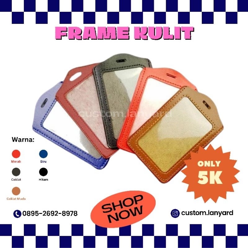 

Frame kulit Premium ID Card