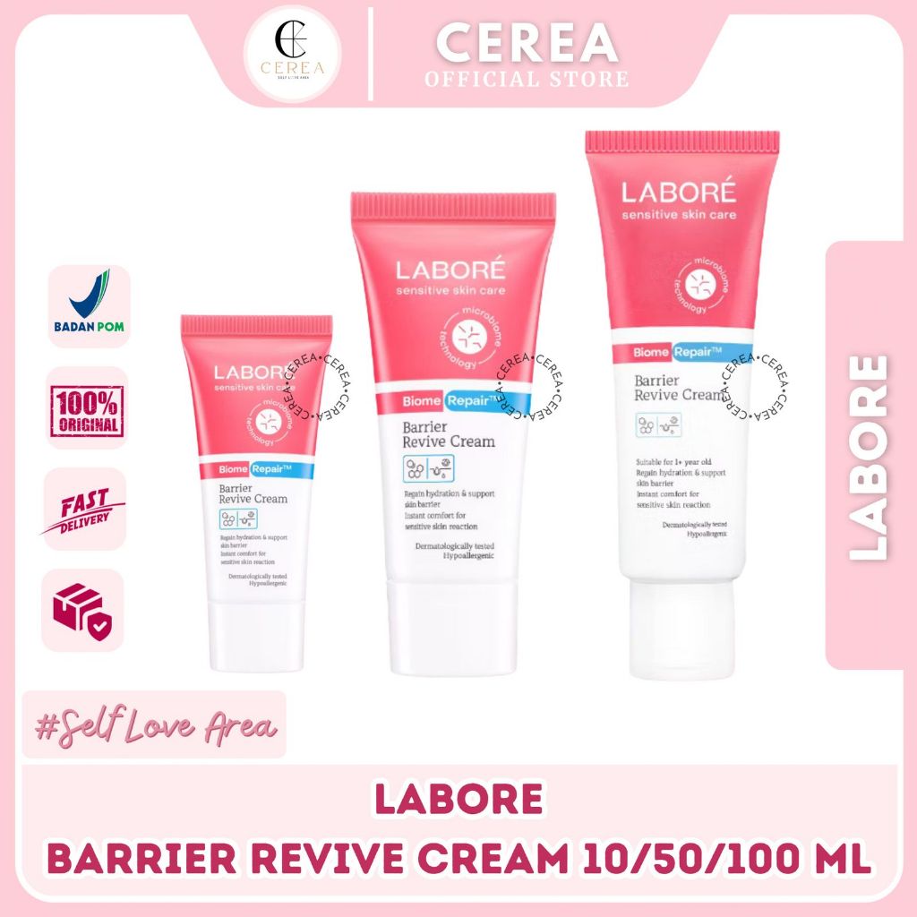 [BPOM] Labore BiomeRepair Barrier Revive Cream 10ml 50ml 100ml - Moisturizer Pelembab Wajah Sensitif
