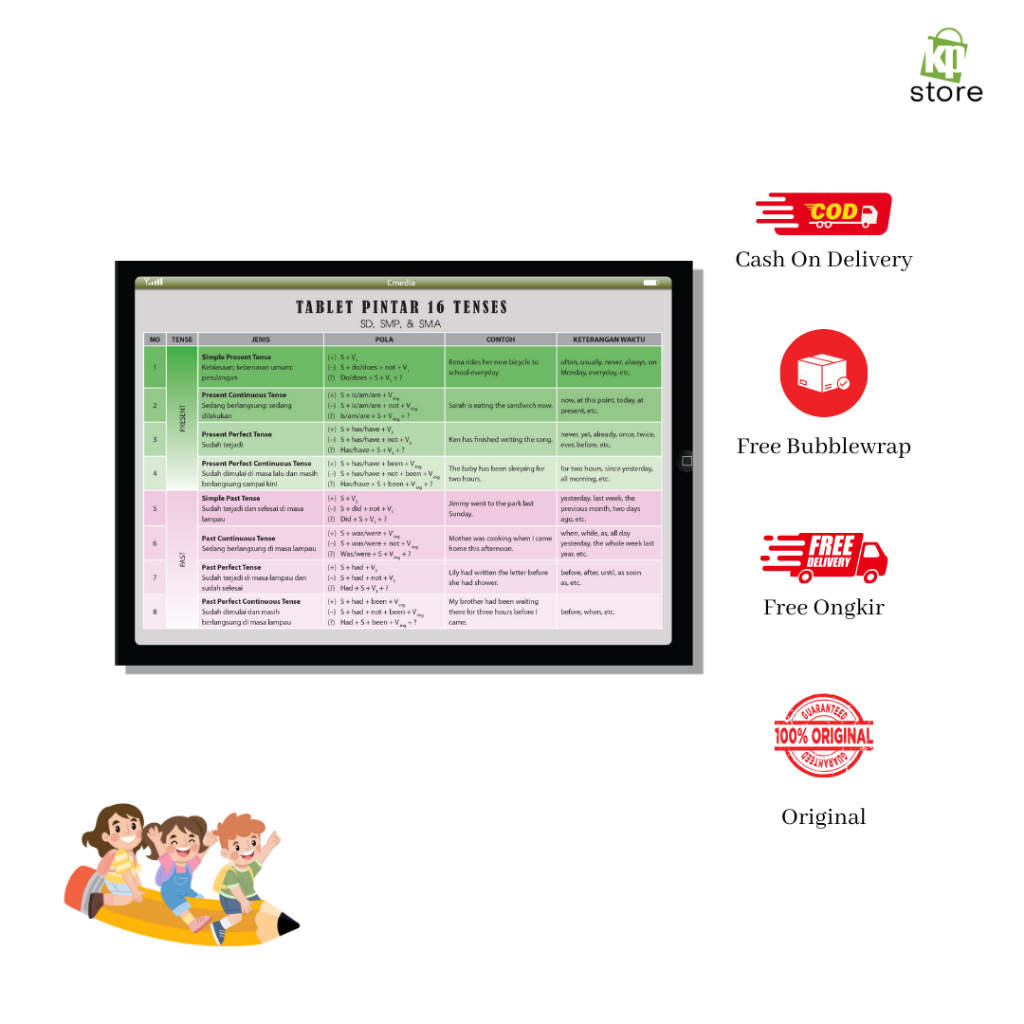 

Kawan Pustaka - Tablet Pintar 16 Tenses SD, SMP, dan SMA