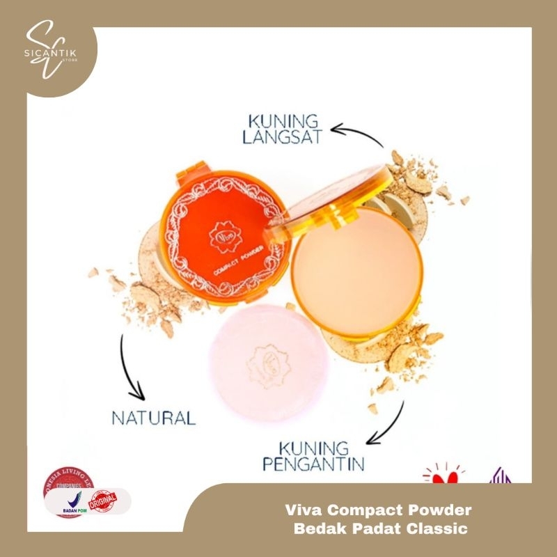 VIVA COMPACT POWDER CLASSIC 19gr | BEDAK VIVA PADAT ORIGINAL BPOM