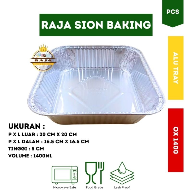 ( PCS ) Aluminium Foil Cup OX 1400 - LENGKAP