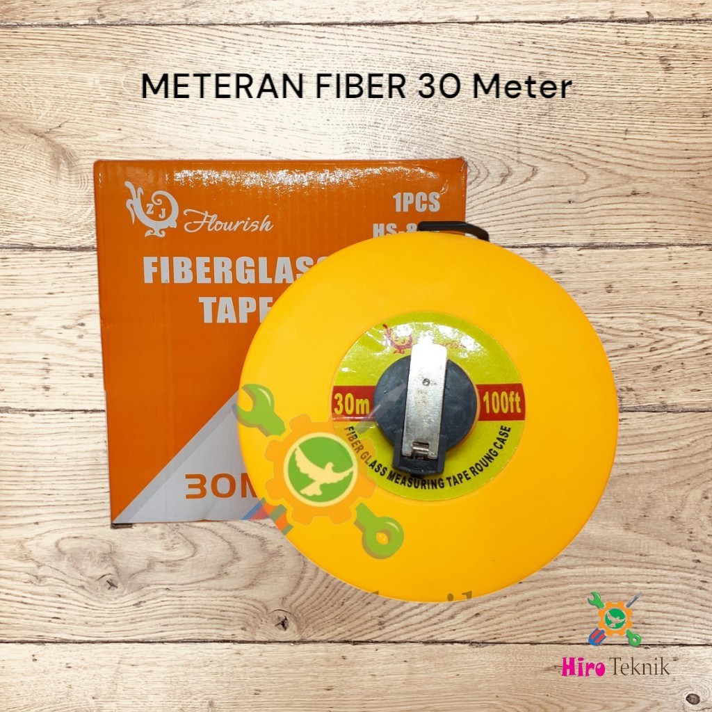 METERAN FIBER 30 Meter / 100ft / METERAN KAIN / FIBERGLASS MEASURING TAPE / METERAN FIBERGLASS