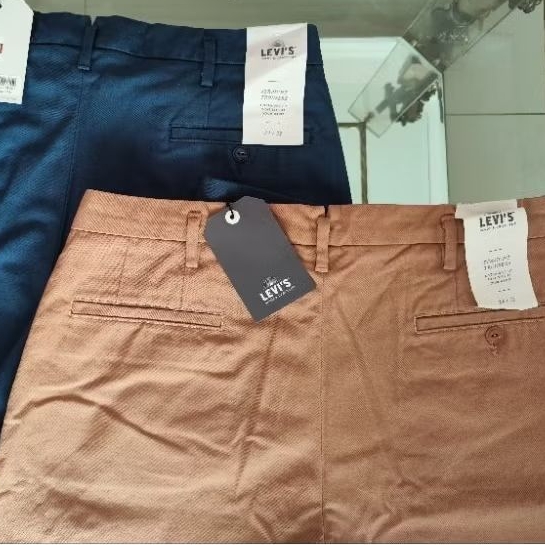 Levi" s Made and Crafted Original LMC Baggy Trousers Pleated Straight Loose Flare Brown L*vis Chino 