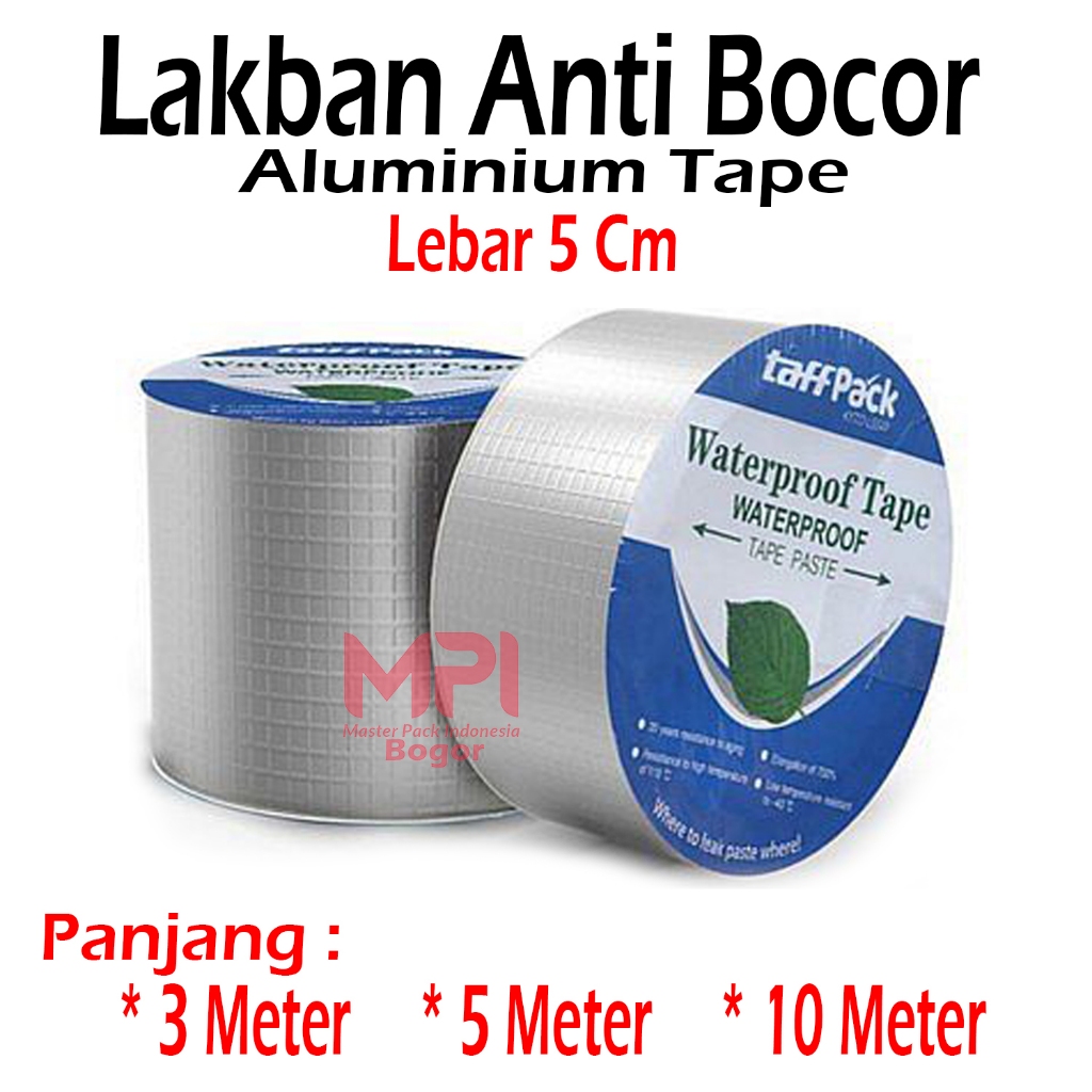 Lakban Anti Bocor Aluminium - Aluminium Foil Tape Anti Bocor - Butyl Tape Plaster waterproof