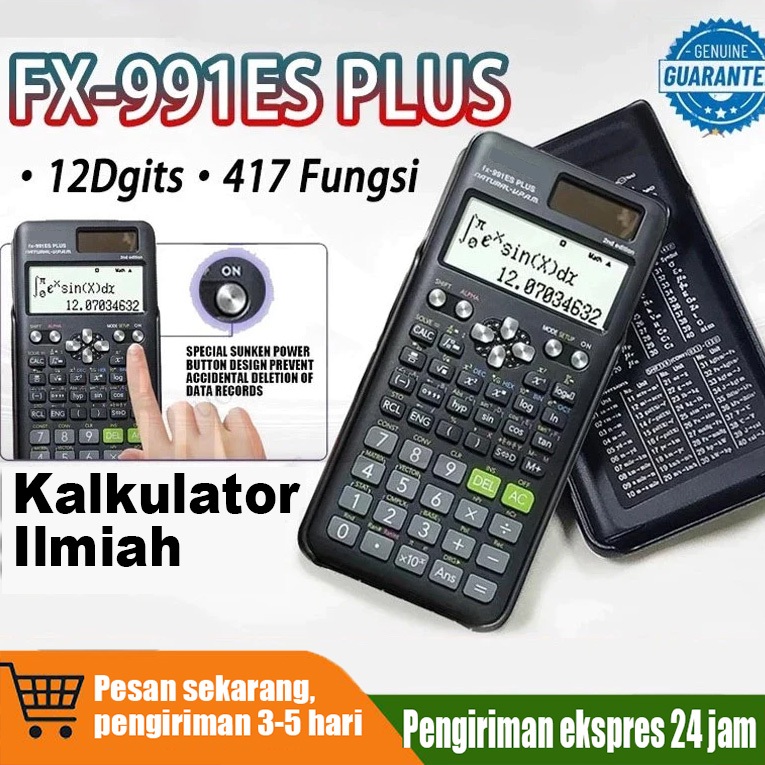 

Kalkulator Scientific Casio Ilmiah FX-991EX/991ES-Plus Calculator Scientific Casio Kalkulator Casio Scientific 417 Fungsi/Dua Sumber Tenaga Hitam Biru Baterai Dan Tenaga Matahari/40 Konstanta Rumus Merah Muda