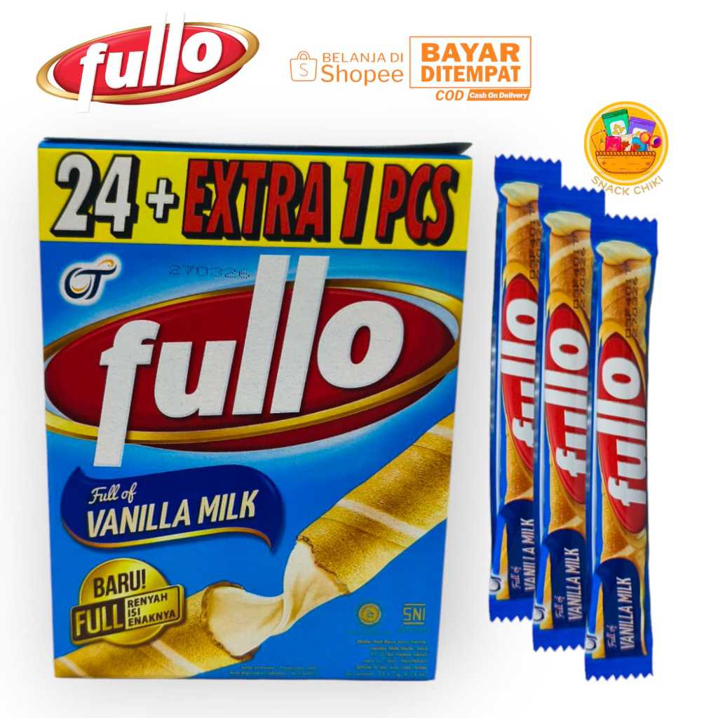 

FULLO WAFERR ROLL DENGAN RASA VANILLA MILK 1 BOX 24 PCS