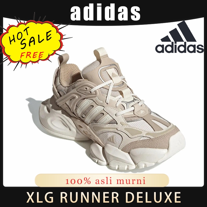Sepatu Adǐdas XLG RUNNER DELUXE round head leather low top running shoes