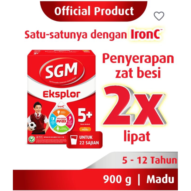 

2Box Sgm Eksplor 5+ Madu Susu Pertumbuhan 900gr Exp.2027