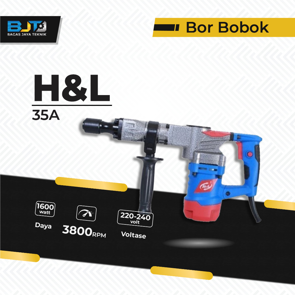 Bor Bobok H&L 35A 3800RPM 1600Watt Mesin Bor Bobok Beton Tembok