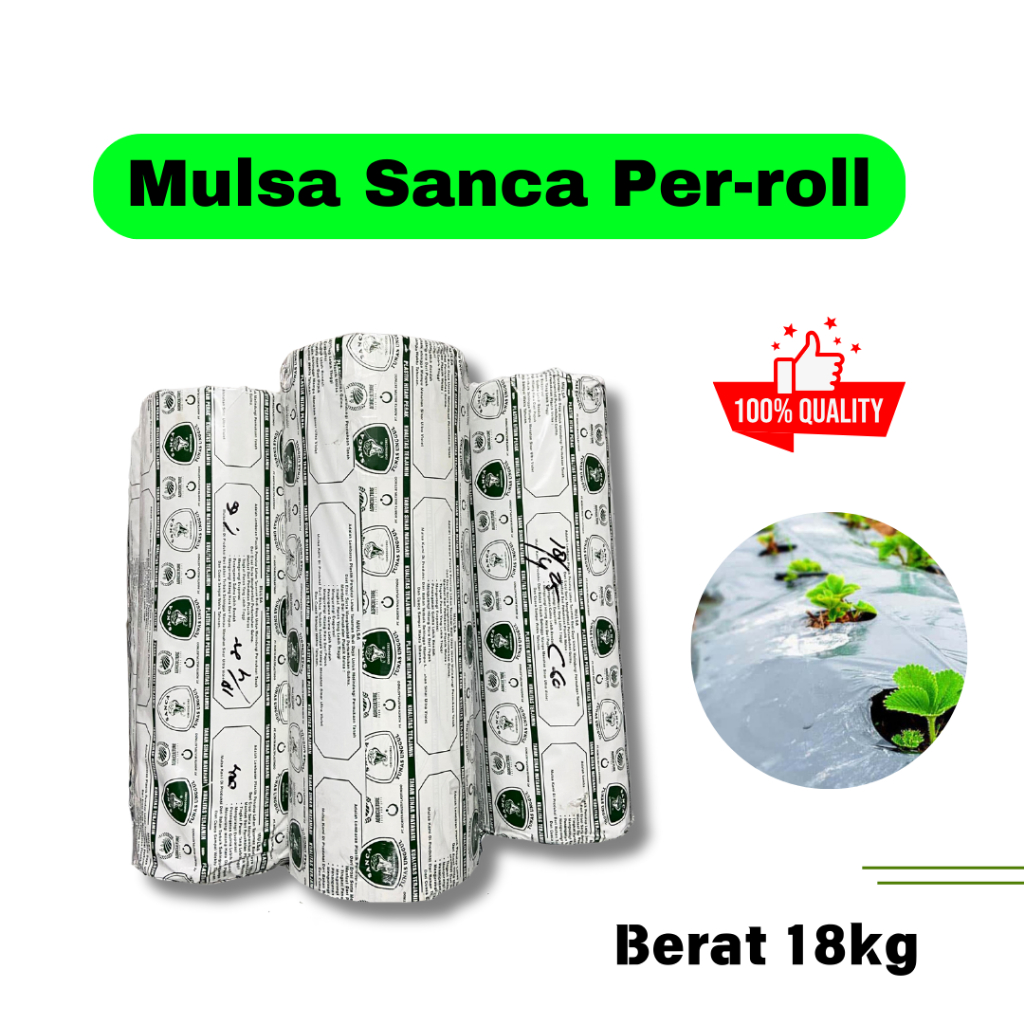 Mulsa Hitam Perak Per-Roll Berat 18Kg / Plastik Mulsa Hitam Perak / Mulsa Perak / Mulsa Silver / Pla