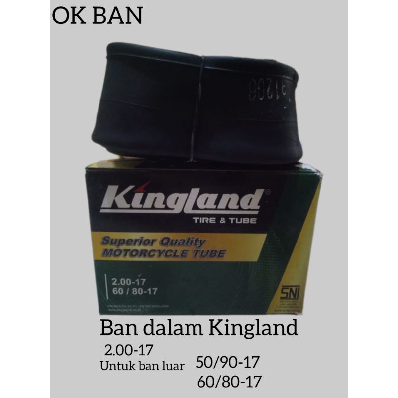 ban dalam kingland 2.00/17 (50/90-17 60/80-17) ban drag ring17
