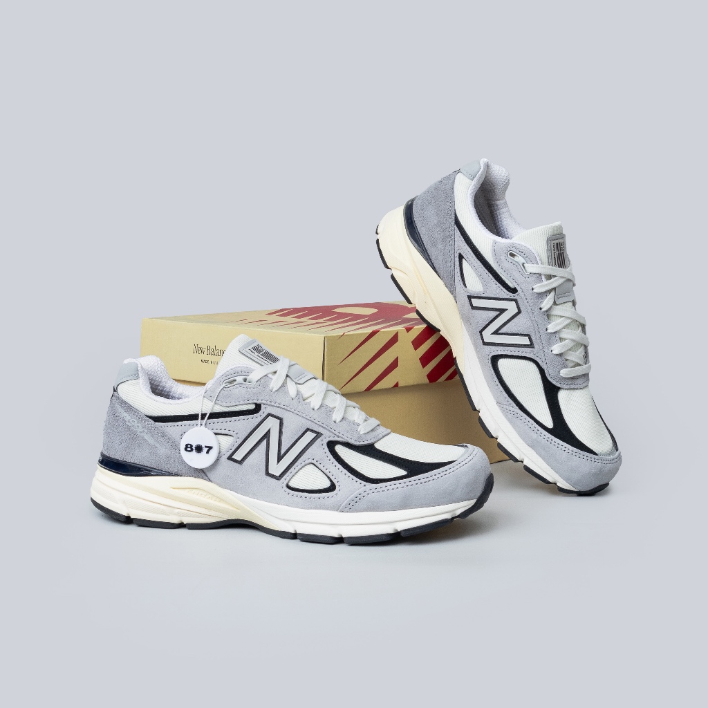 New Balance 990 V4 MiUSA Teddy Santis Grey Black Cream