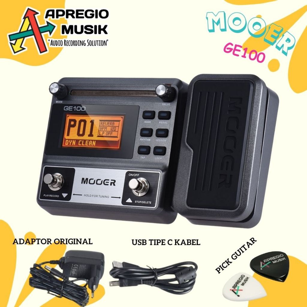 Mooer GE100 GE 100 GE-100 efek gitar Guitar Multi Effects processor