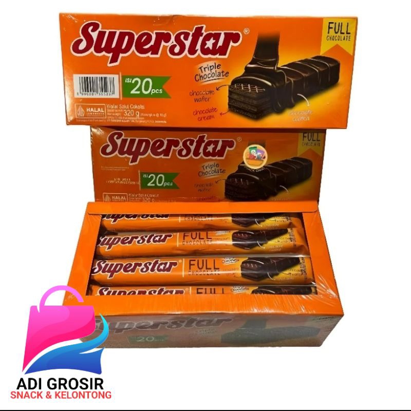 

SUPERSTAR WAFER Cokelat 1 Box Isi 20 Pcs