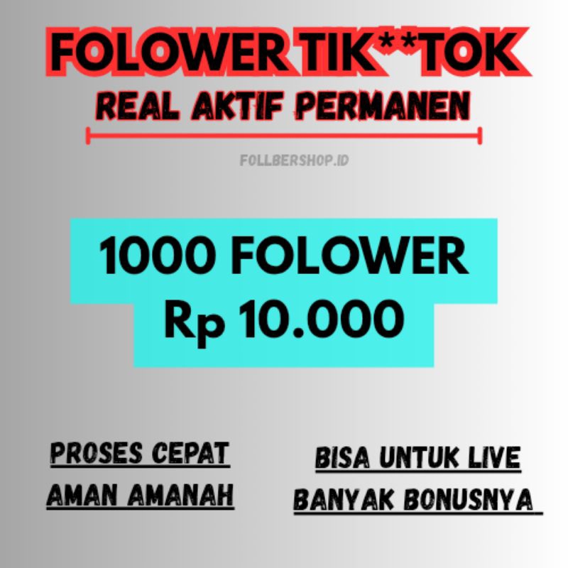 Followers Tik**Tok Real Aktif Permanen Bergaransi