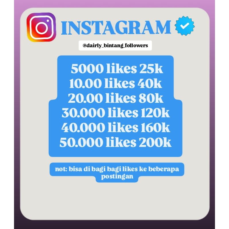 likes instagram permanen (beest seler) 100% proses cepet dan permanen