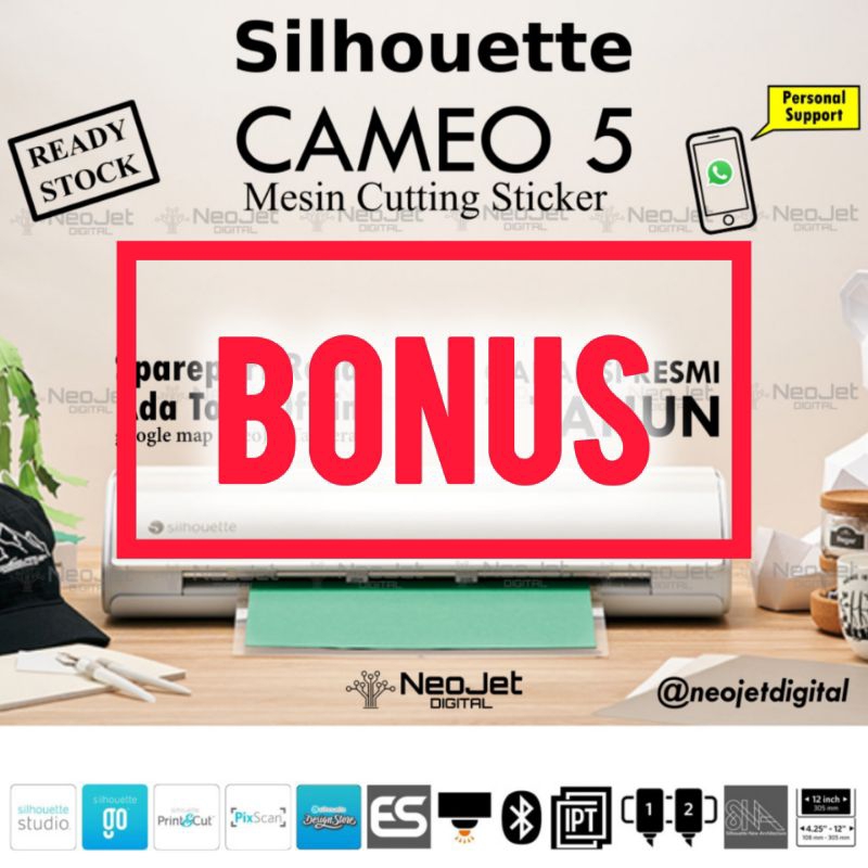 

Mesin Cutting Sticker Silhouette Cameo 5 Alat Potong Stiker Sablon Digital Cut Contour Art and Craft